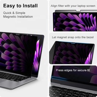 Protection d'écran anti-espion magnétique à adsorption nano bidirectionnelle pour Macbook Air 15,3 pouces M2/M3/M4/M5