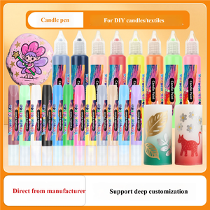 Stylo de peinture à la cire pour bougies, 30 couleurs, 10 ml, non toxique, pour créer des bougies colorées, peintures acryliques pour la fabrication artisanale DIY. - Product Image 2