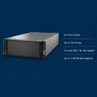 Baie d'extension 4U60 LFF d'occasion, 12 Go SAS, pour stockage haute densité, compatible avec les systèmes de stockage DE Series Lenovo ThinkSystem DE600S
