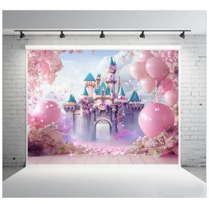 ฉากหลังปราสาทปรับแต่งได้สไตล์เทพนิยายสำหรับตกแต่งงานแต่งงาน งานเลี้ยงฉลองทารก งานวันเกิด - Product Image 2