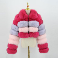 QIUCHEN 2021 hiver décontracté femmes vraie fourrure de renard chaud manteau fourrure de raton laveur veste surdimensionné manteaux courts pour dames QC19021