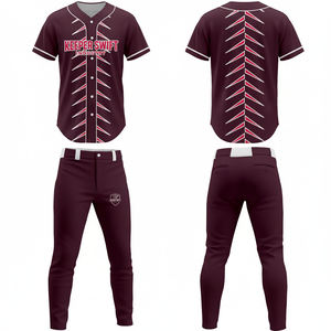 Maillot de baseball pour homme 100% polyester personnalisé, créez votre propre uniforme de baseball à vendre - Product Image 1