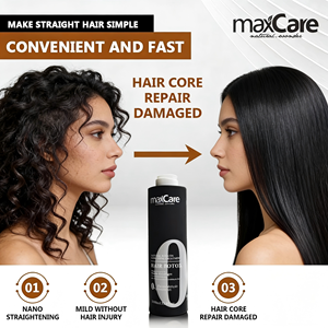 Traitement lissant 2-en-1 à la kératine et au collagène brésilien pour cheveux bouclés, frisés et ondulés, formule nourrissante pour des cheveux lisses et soyeux - Product Image 2