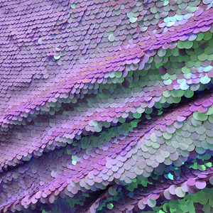 Effetto specchio Gradiente Viola 18 millimetri di Grandi Dimensioni Paillettes Lucido Disegno della Tenda Sullo Sfondo di 8x8 Ft - Product Image 4