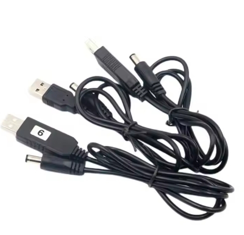 USB voltage boost cable 5V to 9V12V power bank, portable power bank connected to router, voltage conversion power supply cable