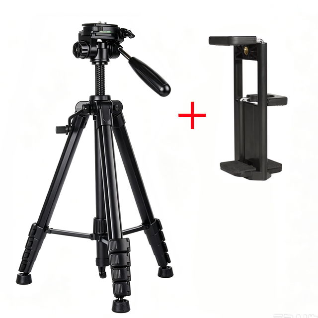 Factory Good Wholesale Price Aluminum Tripod Stand With Phone Tablet Clip