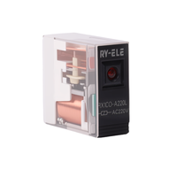 RY-ele Kit de socle de relais électromagnétique personnalisable RX1CO-A220L & RX1COF 5 broches 16A 250VAC, scellé, miniature, en alliage d'aluminium