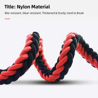 Laisse pour chien en nylon robuste, simple, épaisse, torsadée, tressée, avec clip métallique, solide et souple, pour grands chiens, personnalisable