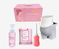 Lot de 5 culottes jetables en coton pour la maternité avec tampons à l'hamamélis et spray cicatrisant périnéal - Échantillon gratuit - Kit d'hygiène féminine