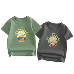 Ropa de Verano para Niños, Camiseta Infantil 100% Algodón Peinado, Ropa Infantil Estampada para Niñ<span class=keywords><strong>o</strong></span> - Product Image 1
