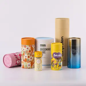 Customized Round Paper Packaging Cardboard Cylinder Tube Box Wholesale Kraft Paper Tube Paper