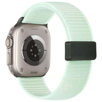 Bracelet de montre élastique réglable en nylon pour Watch Series 9 10 11, remplacement léger avec fermoir magnétique