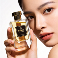 Flacon de parfum rectangulaire transparent de luxe 50 ml 100 ml avec bouchon, vente en gros de flacons de parfum en spray