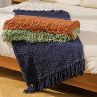 Plaid de canapé en chenille tissée, serviette de lit, châle rafraîchissant d'été pour climatisation, en polyester, toutes saisons, vente en gros