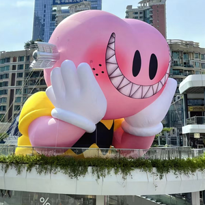 ลูกโป่งรูปหัวใจขนาดใหญ่การ์ตูนขนาดยักษ์20เมตรสั่งทำได้สำหรับงานอีเวนต์เป่าลม - Product Image 4