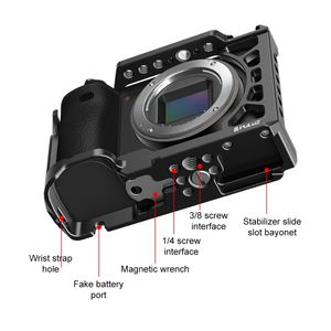 Caméra Rige Aviation Aluminium Pour <span class=keywords><strong>Sony</strong></span> <span class=keywords><strong>A6500</strong></span> / A6400 / A6300 / A6000 PULUZ Métal Caméra Cage Extension Mount Stabilisateur Rig - Product Image 4