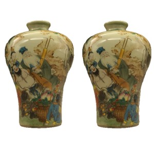 Vase à fleurs de prunier motif Huit Immortels en Porcelaine Famille-Rose de la période <span class=keywords><strong>Guangxu</strong></span> de la Dynastie Qing - Porcelaine Antique de Qualité Muséale - Product Image 5