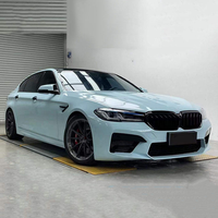 Kit carrosserie Yiku pour BMW Série 5 F10/F18 (2010-2018) (matériau PP) - Style M5 G38 2021 Pare-chocs avant/Capot/Jupes latérales/Feux arrière