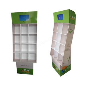 Tùy chỉnh hiện đại thân thiện với môi siêu thị Rack hiển thị lưới hộp GiấY ĐứNg cho Rau Trái Cây sàn các tông hiển thị - Product Image 1