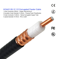 Factory Flame Retardant HCAAYZ-50-12 Coaxial RF Cable Low-loss High-performance 1/2 LSZH Feeder Cable Made in China