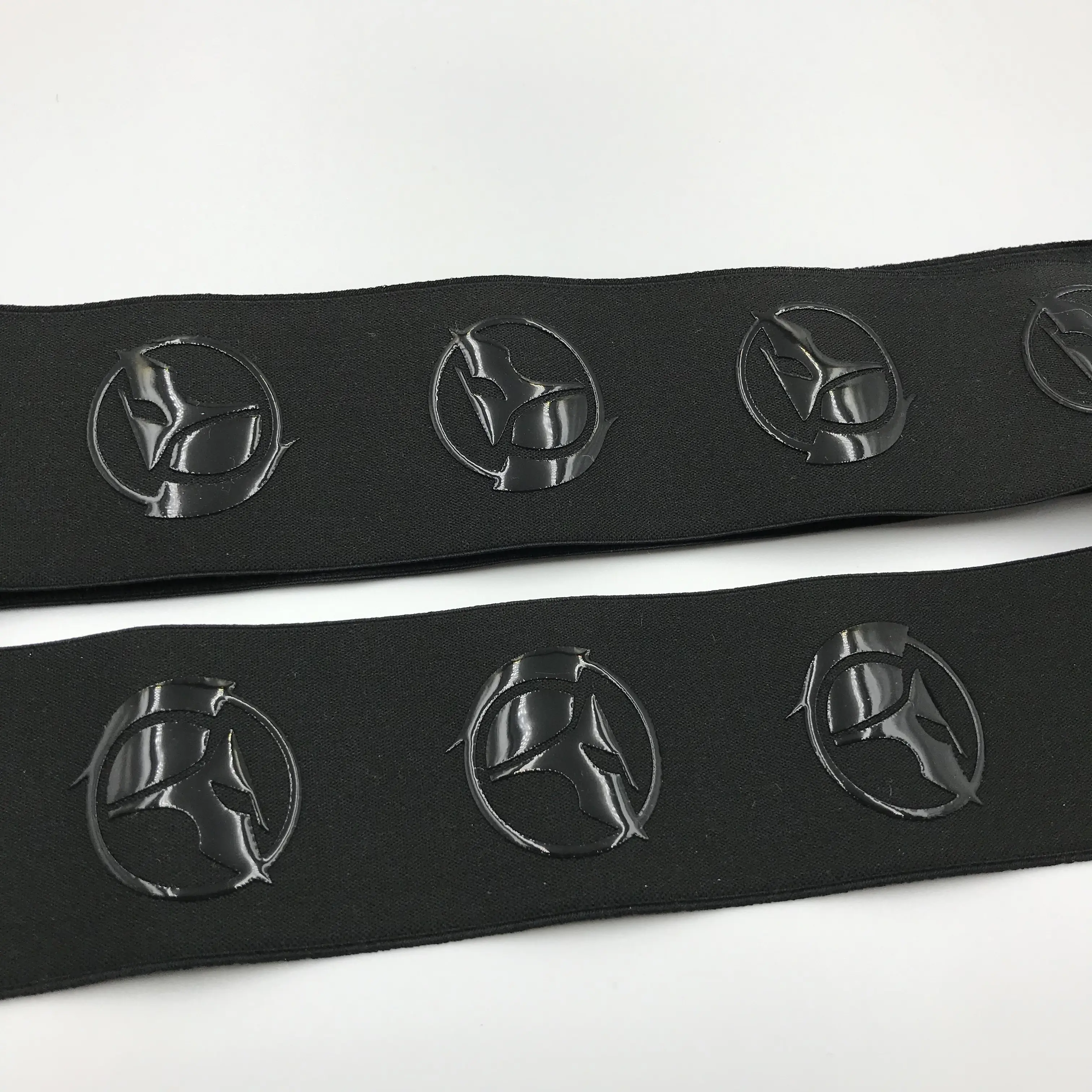 custom printed elastic bands non-slip silicone printed elastic webbing with logo