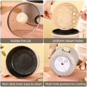 กระทะไฟฟ้าพกพา YUEDISI หม้อไฟฟ้าเคลือบสารกันติด กระทะทอดไฟฟ้า - Product Image 6