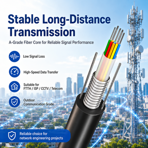 <span class=keywords><strong>Cable</strong></span> de <span class=keywords><strong>Fibra</strong></span> Óptica Monomodo Blindado para Exteriores GYTS GYTA GYXTW, 24-288 Hilos, Entrelazado, para Entierro Directo Subterráneo con Cinta de Aluminio - Product Image 5