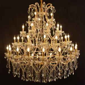 Porzellan fabrik Großhandel goldene Maria Theresa für Bar Hochzeit hängen dekorative K9 Kristall Luxus Licht