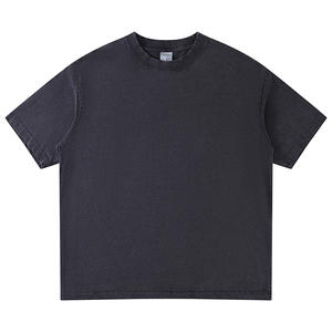 New Heavyweight Vintage Washed Dyed Summer T-Shirt for Men Casual Loose Fit <b>Distressed</b> Retro Cotton Tee Streetwear Fashion <b>Tops</b> - Product Image 6