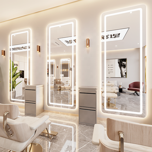 กระจก LED โมเดิร์นติดผนัง/ตั้งพื้นสำหรับร้านทำผม ยืดผม ทำสีผม ใช้ในร้านตัดผม - Product Image 4