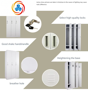 Armoire personnalisée pour le rangement des vêtements, casier en acier à 3 portes, armoire en métal pour le rangement dans les gymnases et les écoles - Product Image 5