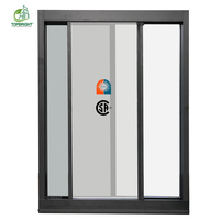 Ventanas negras de vidrio templado de doble acristalamiento de fabricante personalizado moderno, ventanas corredizas de aluminio con impacto de huracán, ventanas casas