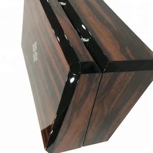 Caja de madera ecológica cuadrada para regalo, con una ranura, para reloj, con acabado lacado, de MDF, con bisagra de placa metálica pulverizada tipo piano, para exhibición y embalaje. - Product Image 5