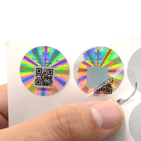 Etiqueta Adhesiva de Vinilo con Código de Seguridad, Holograma Circular Decorativo 3D Personalizado, con Brillo Arcoíris, Etiqueta Anti-falsificación