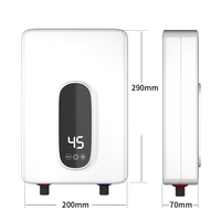 Chauffe-eau sans réservoir mural 220V pour hôtel, modèle mini, douches domestiques, chauffe-eau électrique instantané pour salles de bain et cuisine