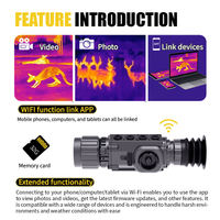 Monocular Térmico con WiFi y PIP TS335L 384*288, Visor Térmico con Lente de 35 mm, Visión Nocturna con Telémetro Láser