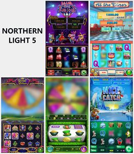 QIQU Game Room Texas Northern Light 5 Nice Catch Lucky Fella At the Diner 5 en 1 Jeu de compétences sur carte PC pour machine verticale - Product Image 2