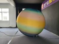 Décorations de Noël sur le thème de l'espace : Grands modèles de planètes gonflables avec souffleur, en PVC Oxford, style boule, petites décorations de planètes