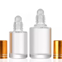 Rouleau de parfum en verre sur la bouteille d'huile essentielle bouteille vide d'huile de massage 15 ml bouteille de vernis à ongles en verre pour cosmétique