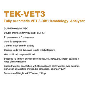 수의학 혈액 분석기 <span class=keywords><strong>3</strong></span>파트 자동 실험실 수의학 혈액 분석 장비 - Product Image 3