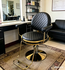 Durable Steel Modern Barber Chair with Hydraulic Pump Height Adjustment for Commercial Salon Furniture - Product Image 2