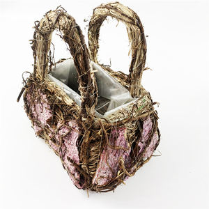 Grande giardino di orchidee rustico naturale Rattan <span class=keywords><strong>vaso</strong></span> verde verticale cesti appesi fioriere <span class=keywords><strong>vaso</strong></span> pianta - Product Image 5