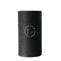 Emballage de tambour en carton noir respectueux de l'environnement personnalisé peut imprimer le tube de papier de parfum en relief avec logo