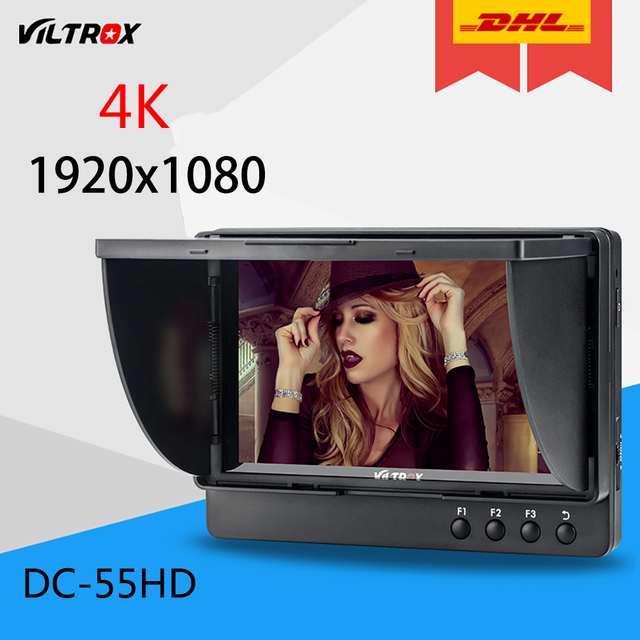 Viltrox DC-55HD 5.5'' 4K 1920x1080 IPS HD LCD Camera Video Monitor Display HD-MI AV for Canon Nikon SONY DSLRI 4k Monitor Field