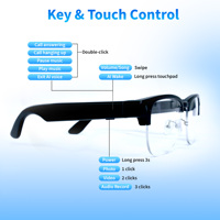 Lunettes IA avec batterie 240 mAh, photo 720P, commande vocale BT, 7h d'autonomie en veille, traduction en temps réel, WIFI 6, lecteur de musique, pour voyages internationaux, Type-C