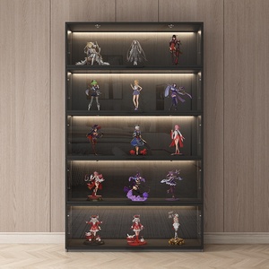 Blind Box Actionfiguren Vitrine Aufbewahrungsschrank Anime-Modell Anpassbare Glastür Bücherregal - Product Image 4