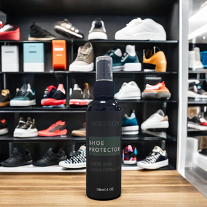 Kit de limpiador de zapatos de 120ml personalizado, desodorante <span class=keywords><strong>para</strong></span> zapatillas de deporte, entrenador en aerosol, limpiador de zapatos deportivos de <span class=keywords><strong>tenis</strong></span> y <span class=keywords><strong>spray</strong></span> repelente al agua - Product Image 4