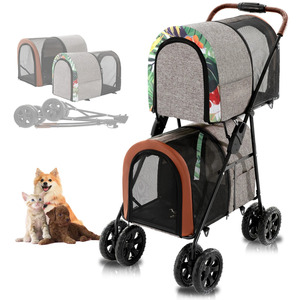 <span class=keywords><strong>Passeggino</strong></span> per Cani a Due Piani Stile Bus, Elegante e Adorabile, Smontabile, Leggero, per Esterni, Modello Trasportino per Animali Domestici a Livello Superiore e Inferiore - Product Image 3