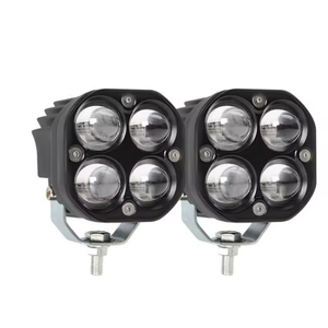 Projecteur à lentille de 3 pouces, feux antibrouillard LED, barre lumineuse LED 4x4, blanc + jaune, Focos LED, lampe laser automatique pour Wrangler JL, feux de moto - Product Image 1