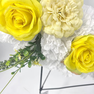 卸売 大型 人工シルク 葬儀用墓花 ハート型リース 謹意の意を表すリース 葬儀/追悼リース - Product Image 3